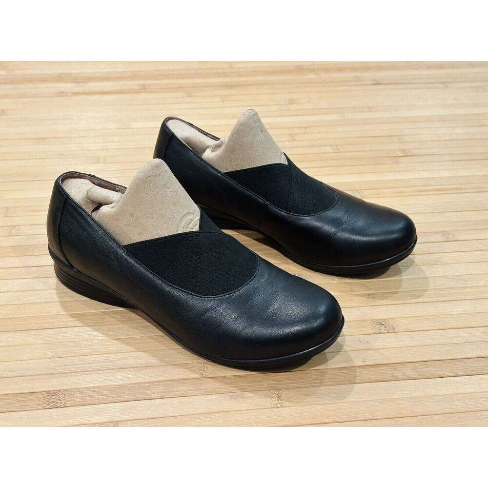 Dansko Ann Women’s Comfort Slip On Size 38 US 7.5-8 Black Leather Dressy Walking